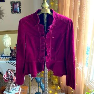 WHBM Women's Burgundy Jacket 6